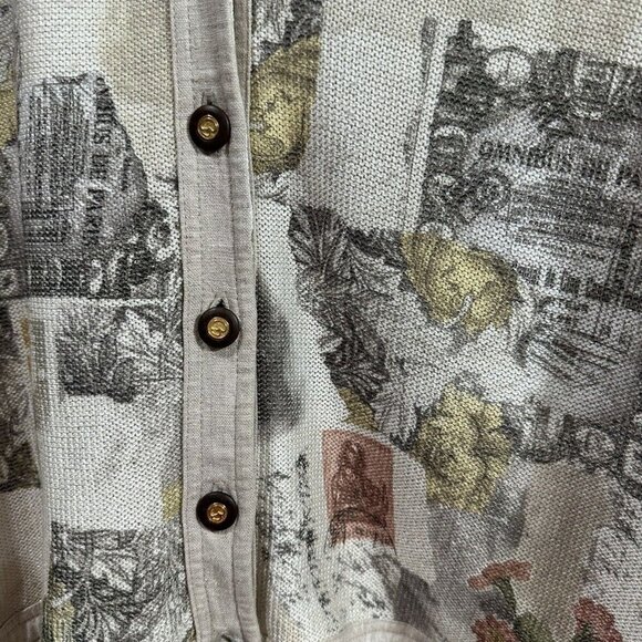 ST JOHN Sport By Marie Multicolored Button Up V-Neck Cardigan Sweater, Sz S/M - Picture 6 of 13